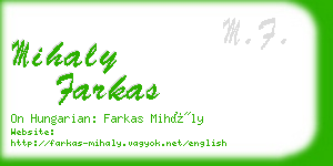 mihaly farkas business card